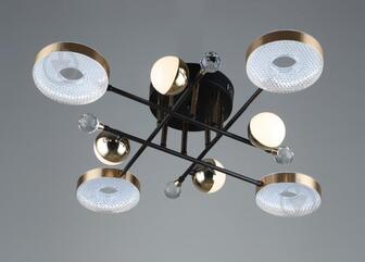 ВИТРИНА! Люстра светодиодная Sirius B YH0866/4+4 ВК+GD 56W 8x56 Вт кофейный 39550