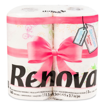 Папір туалетний Renova Design 3-шаровий, 4шт
