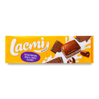 Шоколад молочний Roshen Lacmi з молочною та шоколадною начинками, вафлею з какао, 235г