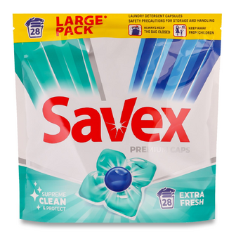 Капсули для прання Savex Extra Fresh, 28шт