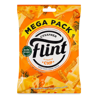Сухарики Flint пшенично-житні зі смаком сир, 100г