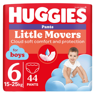 Підгузки-трусики для хлопчиків Huggies Little Movers 6 (15-25 кг), 44шт
