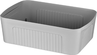 Кошик для зберігання ARDESTO 45.5х31х14см з кришкою 13л сірий (ARHC2513G)