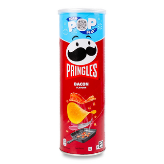 Чипси Pringles зі смаком бекону, 165г