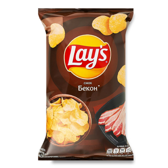 Чипси Lay's картопляні зі смаком бекону, 60г