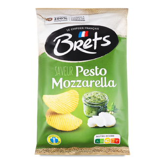 Чипси Bret's зі смаком песто і моцарели, 125г