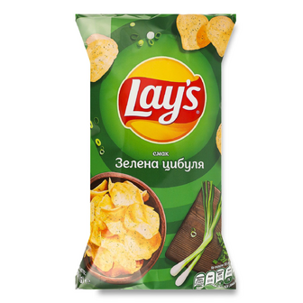 Чипси Lay's картопляні зі смаком зеленої цибулі, 120г