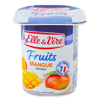 Десерт молочний Elle&Vire з манго 2,3% стакан, 125г