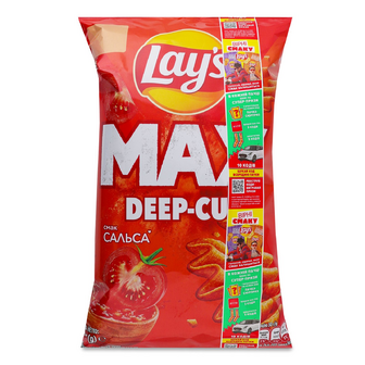 Чипси Lay's Max Deep-cut зі смаком сальси, 95г