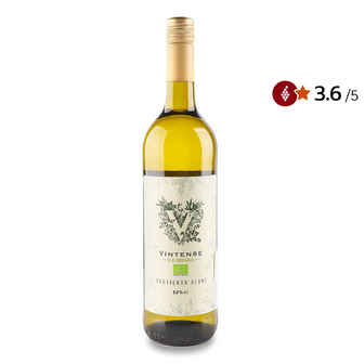 Вино Vintense Sauvignon Blanc Bio безалкогольне, 0.75л