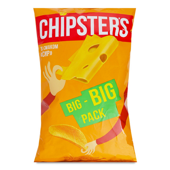 Чипси Chipster's картопляні зі смаком сиру, 150г