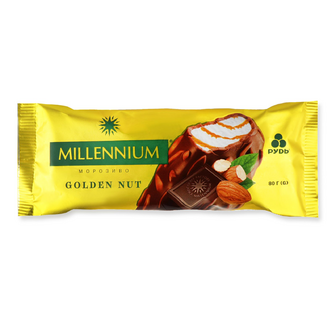 Морозиво Рудь Millennium Golden Nut ескімо, 80г
