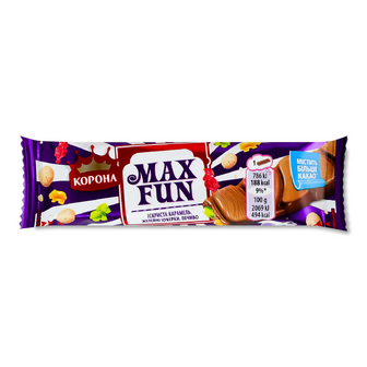 Шоколад молочний Корона MаксФан мармелад-печиво-карамель, 38г