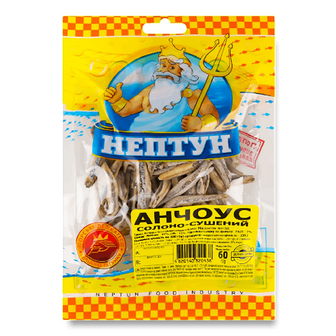 Анчоус Нептун солоно-сушений, 60г