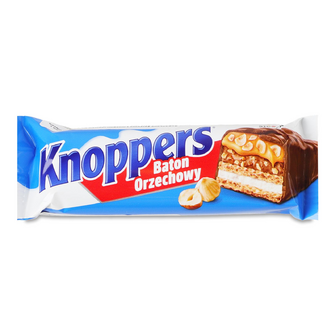 Батончик Knoppers з лісовим горіхом, 40г