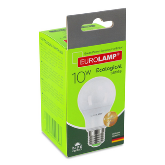 Лампа Eurolamp Led Eco P А60 10W 4000K E27, шт