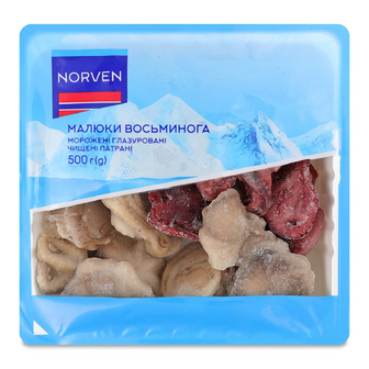 Восьминіг Norven малюки морожені глазуровані, 500г