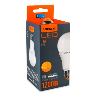 Лампа Videx LED А60 12W 4100K E27 220V, шт