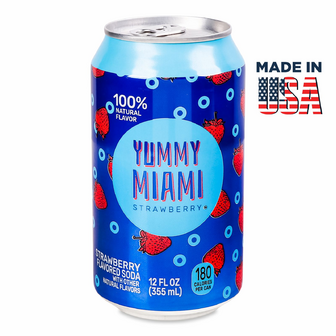 Напій Yummy Miami Strawberry газований з/б, 0.355л