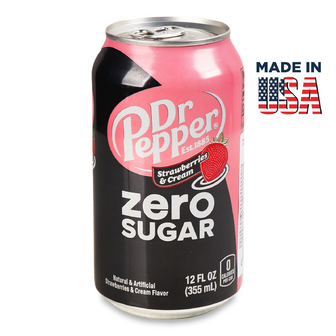 Напій Dr.Pepper Strawberries&Cream Zero газований з/б, 0.355л