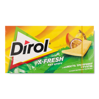 Гумка жувальна Dirol X-Fresh свіжість тропічних фруктів, 13.5г