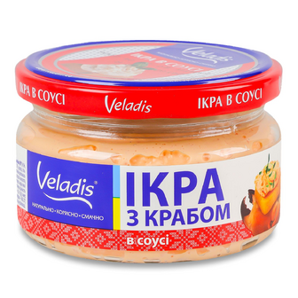 Ікра Veladis з крабом в соусі, 160г