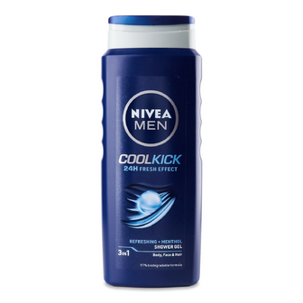 Гель для душу Nivea Men Cool Kick 3в1, 500мл