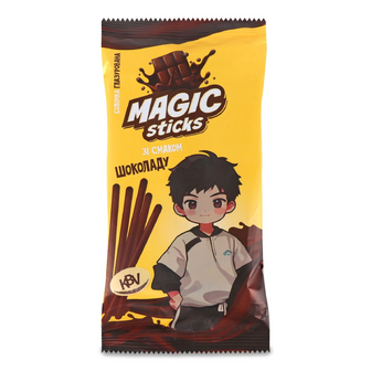 Соломка KBV Magic sticks глазур зі смаком шоколаду, 60г