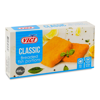 Минтай VICI Classic філе порції в паніровці заморожений, 400г