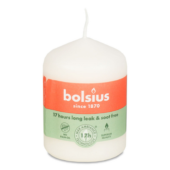 Свічка Bolsius циліндрична хмарно біла 80/58 66902, шт