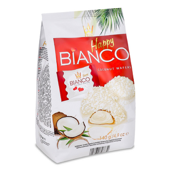 Вафлі Flis з кокосовою начинкою, 140г