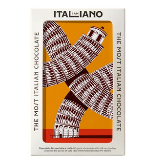 Шоколад молочний I am Italiano Pisa з кавою органічний, 50г