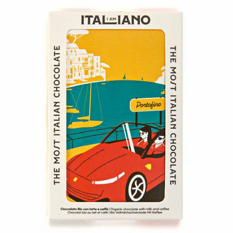Шоколад молочний I am Italiano Portofino з кавою органічний, 50г