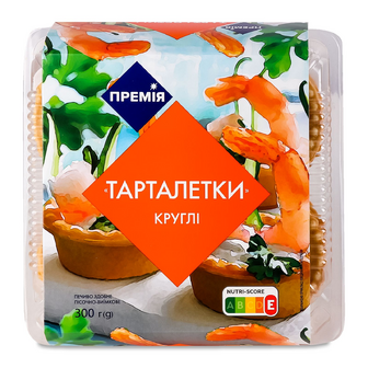 Печиво пісочне «Премія»® Тарталетка кругла середня, 300г