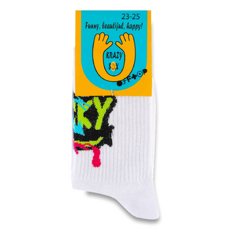 Шкарпетки Krazy Sox 1878 білі р.23-25, 1 пара