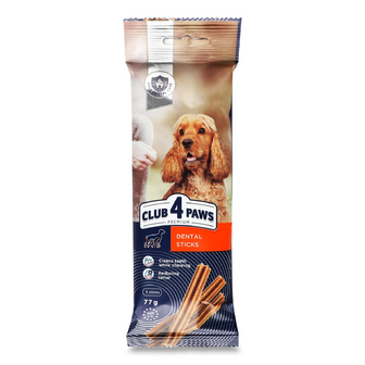 Ласощі для собак Club 4 Paws Dental Sticks жувальні палички, 77г