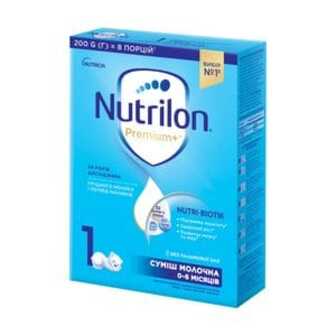 Дитяча суха молочна суміш Nutrilon 1 Premium+, від 0 до 6 місяців, 200 г