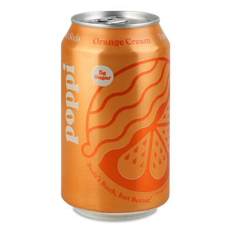 Напій Poppi Orange Cream з пребіотиком газований з/б, 0.355л
