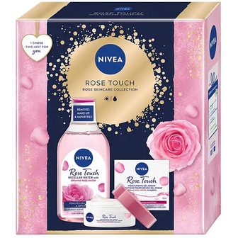Набір жіночий Nivea Rose Touch 2024: Зволожувальний гель-крем 50 мл + Міцелярна вода 400 мл