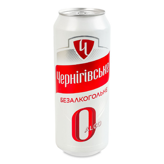 Пиво Чернігівське 0 Alco світле безалкогольне з/б, 0.5л
