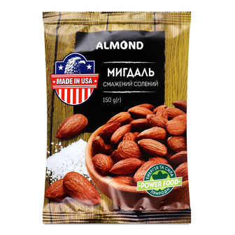 Мигдаль Almond смажений солоний, 150г