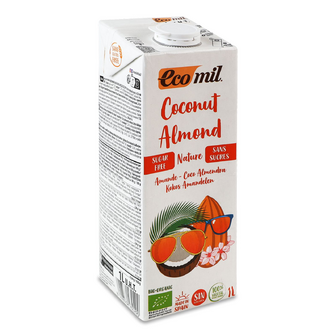 Молоко Ecomil органічне кокос та мигдаль без цукру, 1л