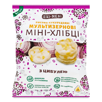 Міні-хлібці Лавка Традицій Екі-Некі рисово-кукурудзяні з цибулею, 40г