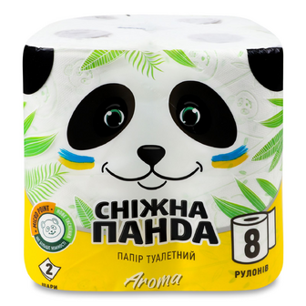 Папір туалетний «Сніжна панда» Aroma, 8шт