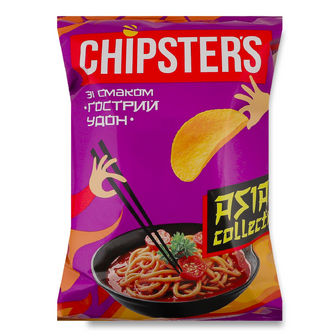 Чипси Chipster's картопляні смак гострий удон, 100г