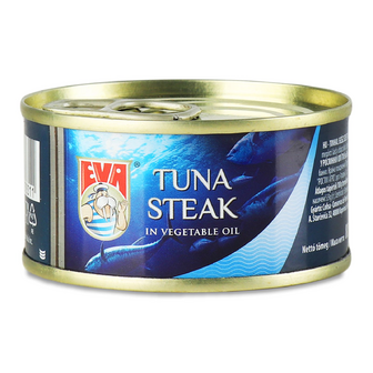 Тунець EVA стейк в рослинній олії, 80г