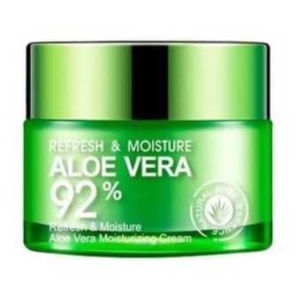 Крем-гель для обличчя та шиї Bioaqua Refresh & Moisture Aloe Vera 92% Moisturizing Cream з екстрактом алое вера, 50 г