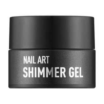 Гель для дизайну нігтів NUB Shimmer Gel із шимером, 06 Темно-бронзовий голографічний мікс блискіток і конфетті, 5 г