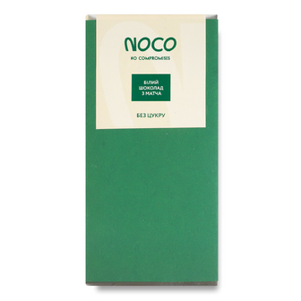 Шоколад білий Лавка Традицій Noco з матчею без цукру, 80г