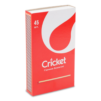 Сірники Cricket безпечні подовжені, 45шт